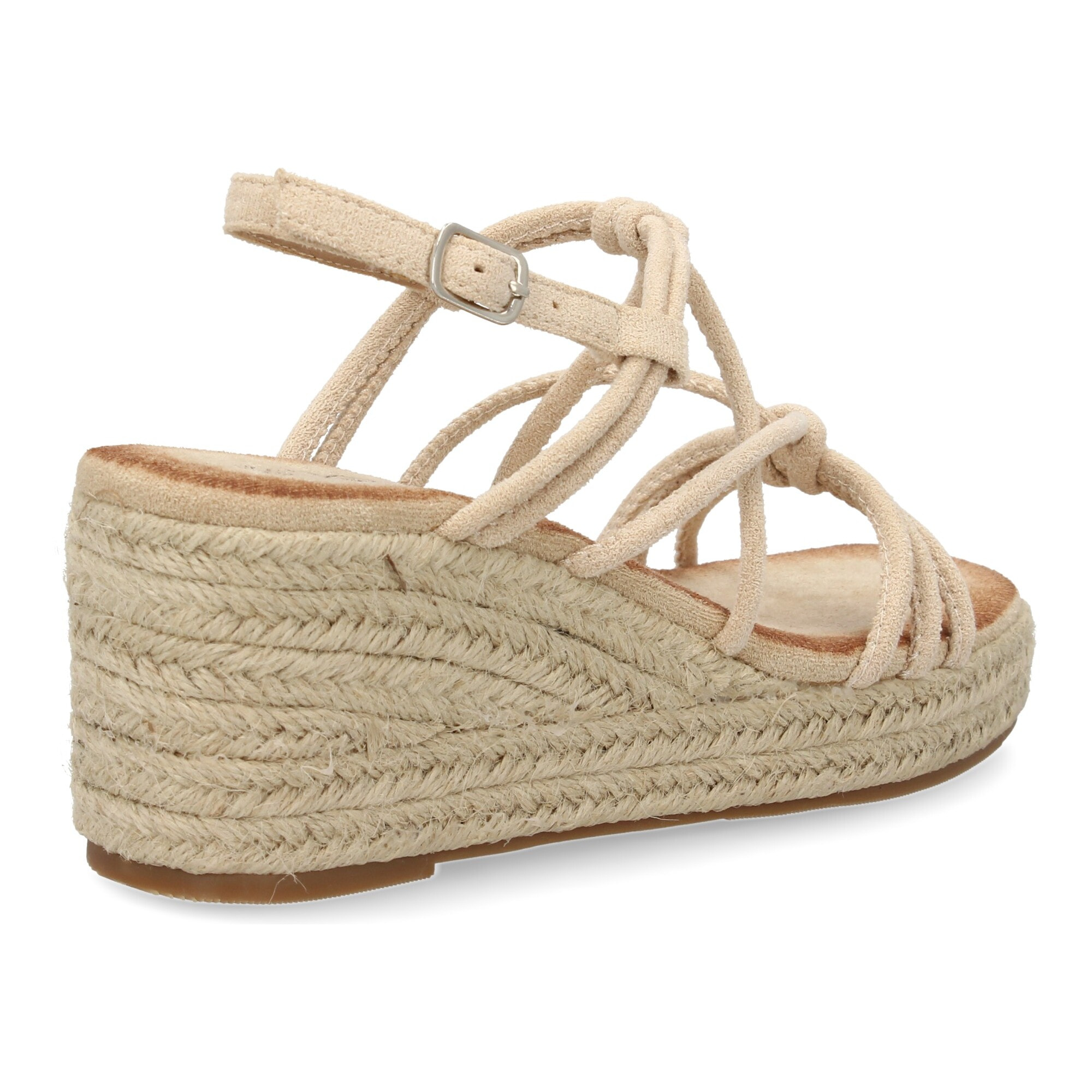 Sandalias de cuña de yute para mujer, comodas y elegantes diseño moderno con tiras cruzadas