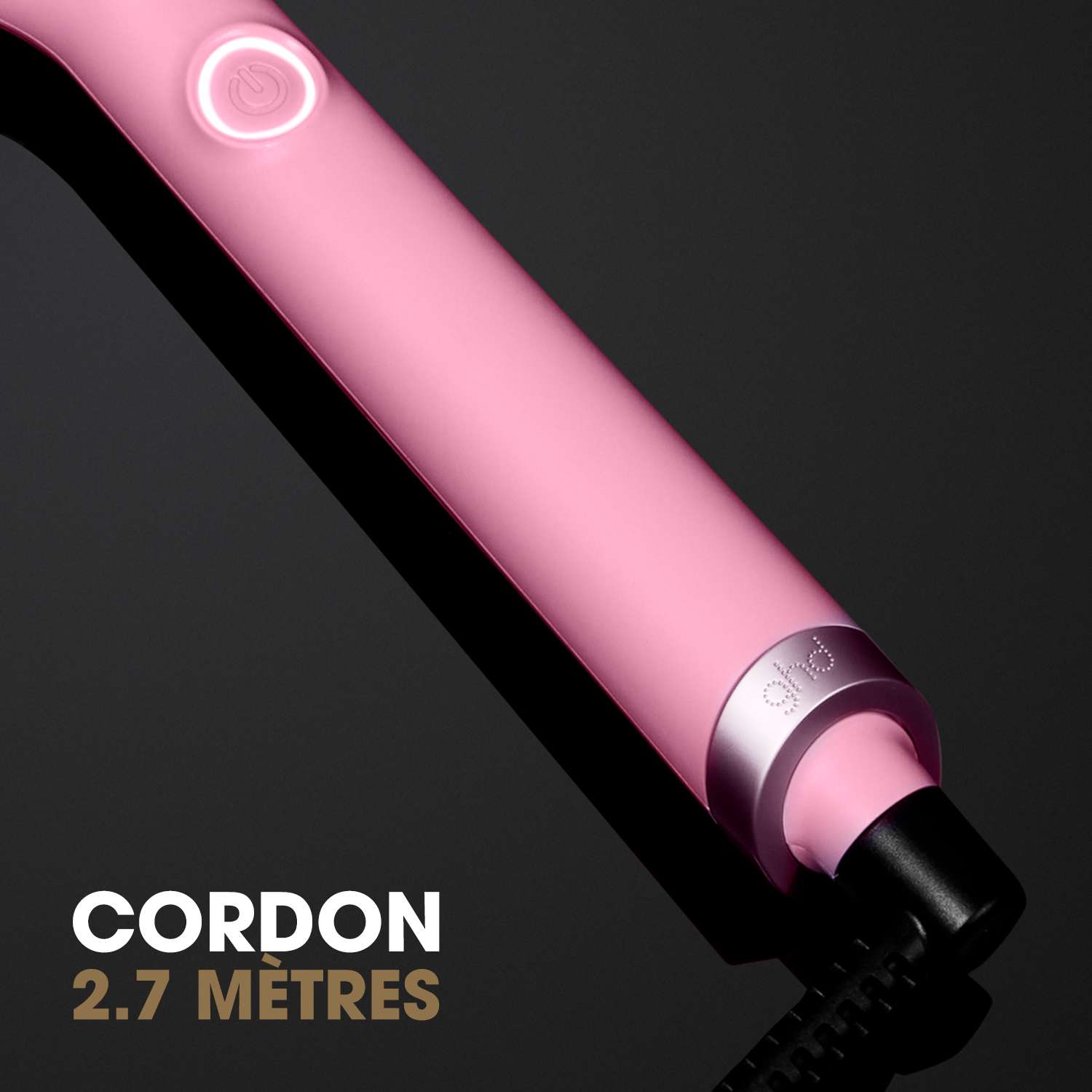 Brosse lissante ghd glide rose et sa pochette thermorésistante