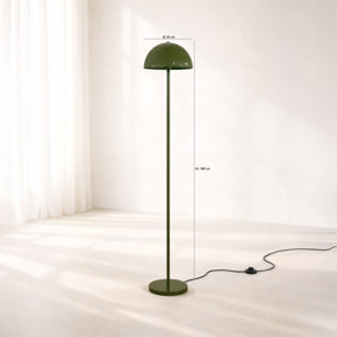 Lampadaire en métal strié olive THALIA
