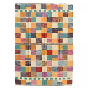 Authentique tapis d'orient kilim tissé à la main