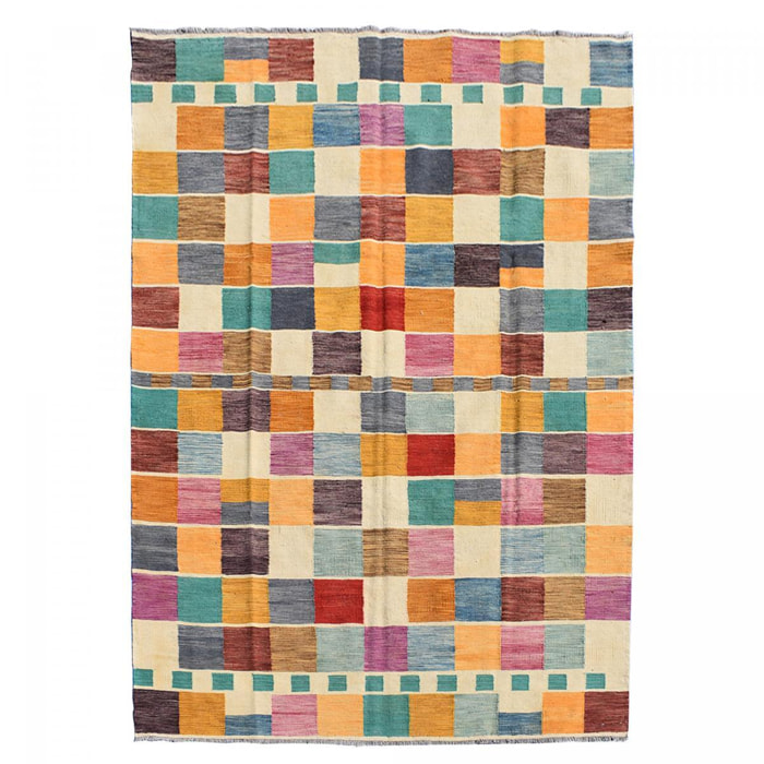Authentique tapis d'orient kilim tissé à la main