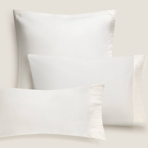 Funda de almohada algodón 180 hilos textura Pana color blanco 100% Algodón