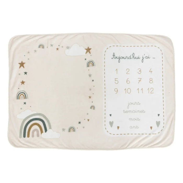 Coffret couverture arc en ciel 120x80cm