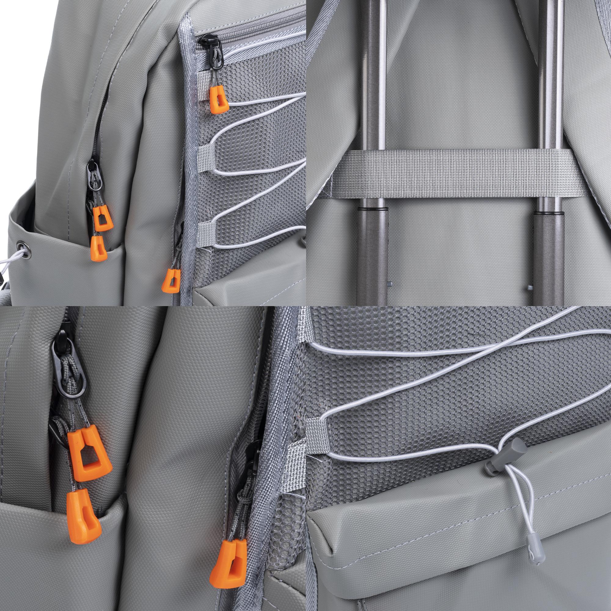 Mochila multi compartimento, porta Laptop 15,6''. Capa impermeable. Adaptable a Trolley. Repelente al agua.