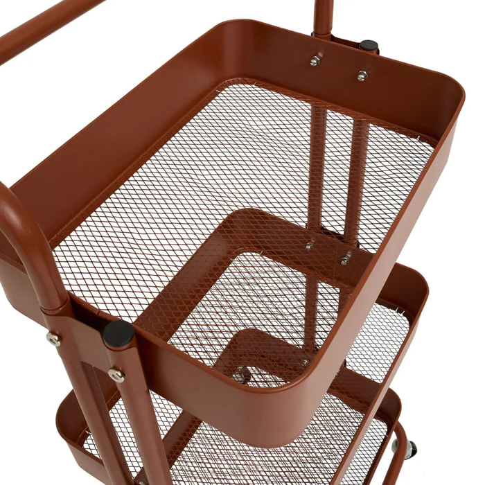 Desserte Color edition 3 niveaux 45x36,5x86cm marron