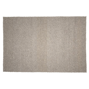 QUENTIN - Tapis rectangulaire 200x290cm en laine bouclée taupe