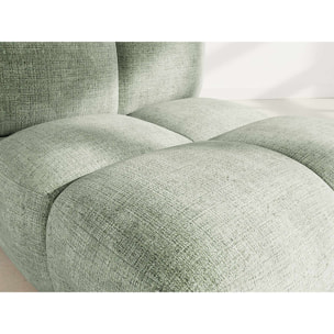 Grace - module d'assise en velours texturé - Vert sauge