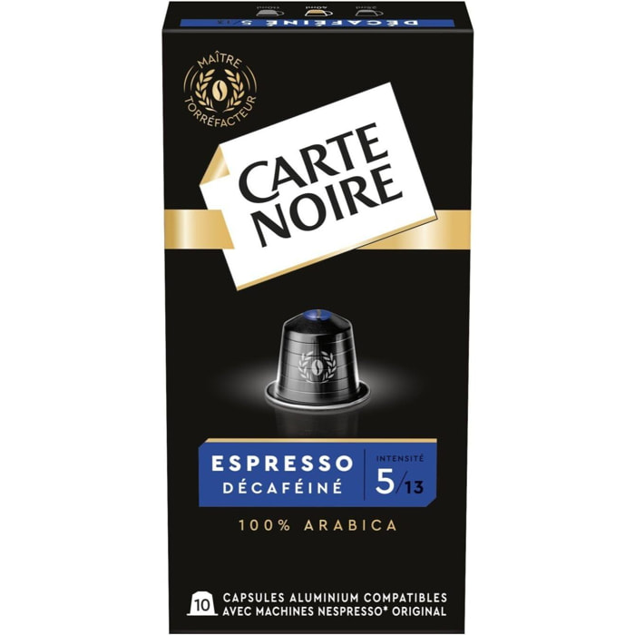 Espresso Déca n°5 x10 - Capsules compatibles Nespresso en aluminium
