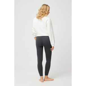 Leggings lunghi basico in cotone antracite