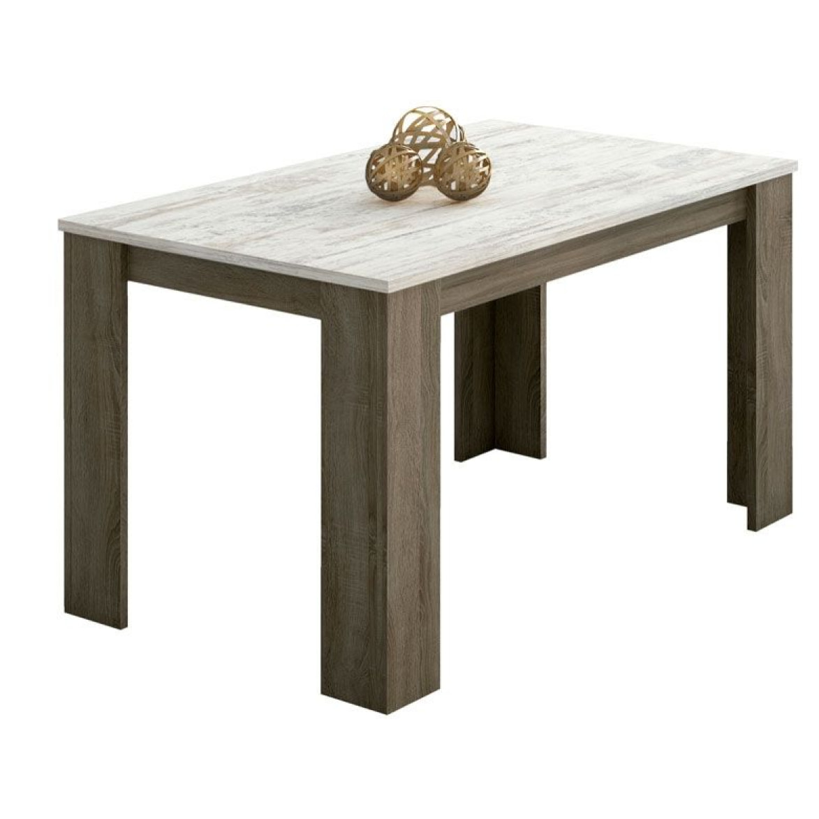 Mesa de comedor Berta 140 Trufa - Cañón blanco