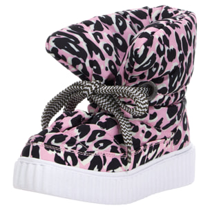 Puff Boot stampa fantasia con imbottitura in pile