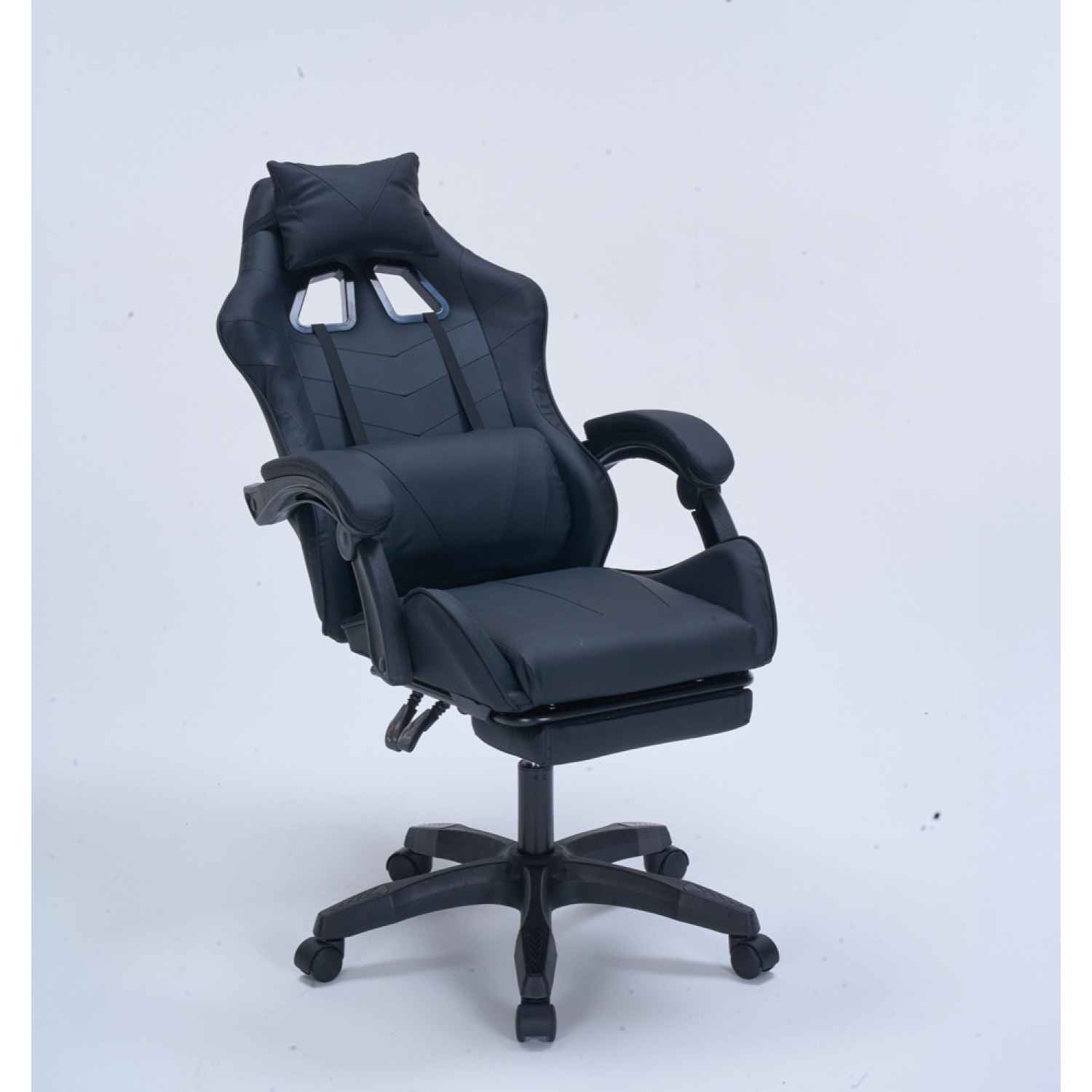 Chaise gaming de bureau ergonomique inclinable noire JOAO