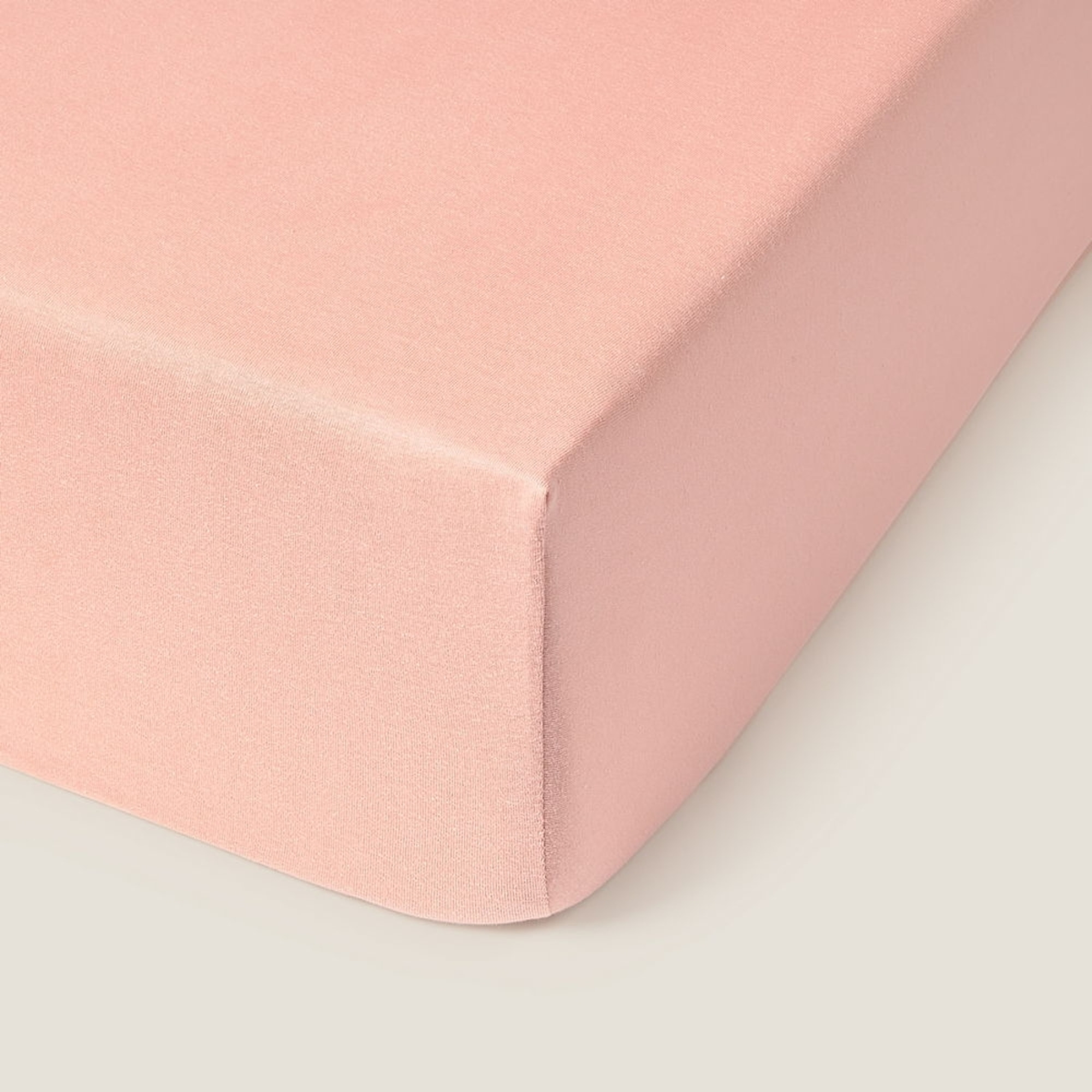 Sábana bajera algodón de punto ajustable Puntib color rosa claro Punto de algodón