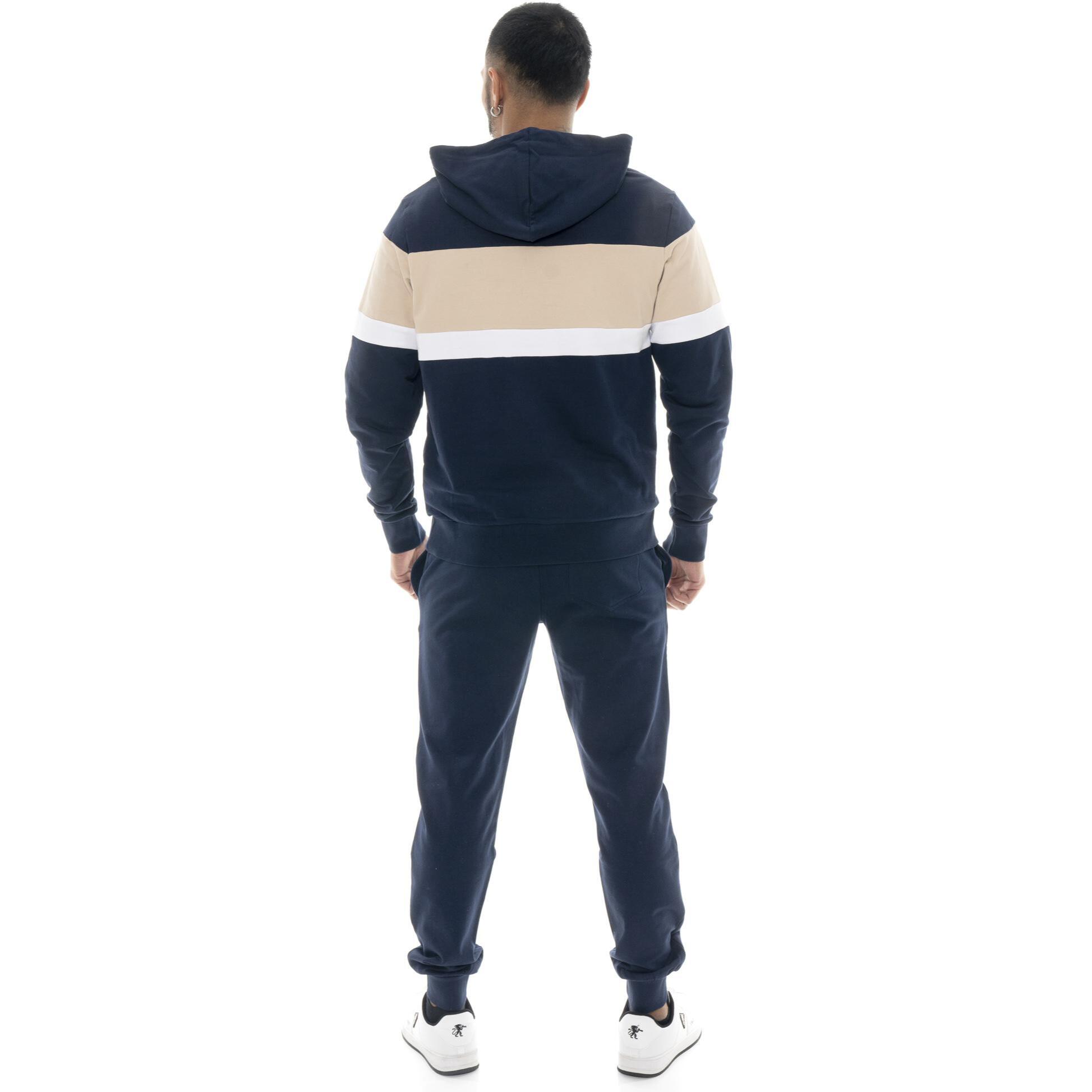 Tuta da uomo pull on con cappuccio in cotone non garzato Leone Easy