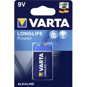 Pile alcaline 9V 6LR61 Longlife VARTA - 4922121411