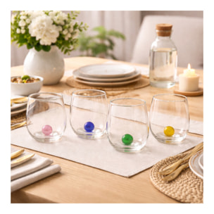 Lot de 4 verres, GAIA