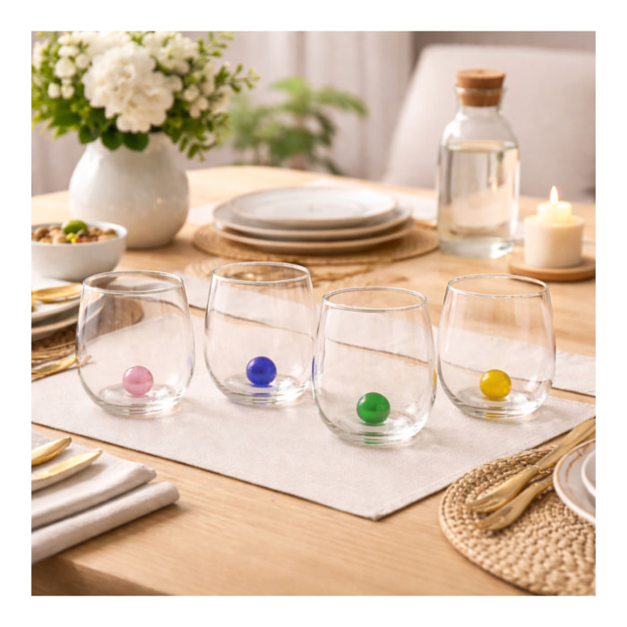 Lot de 4 verres, GAIA