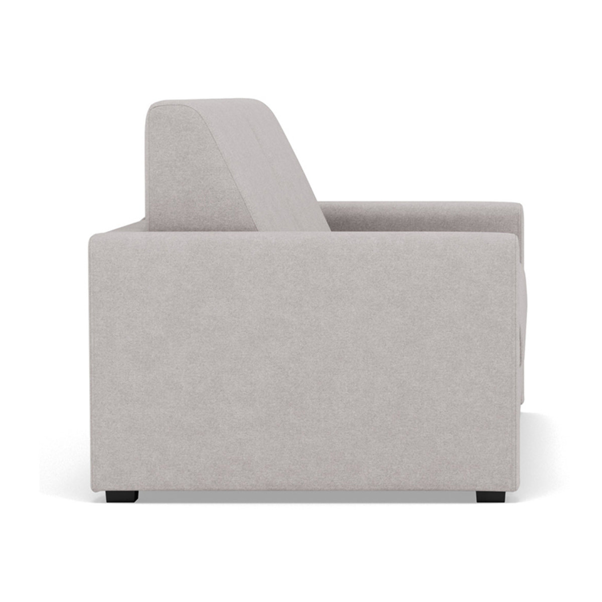 Julia - canapé 3 places convertible couchage quotidien matelas 14 cm en tissu - Gris clair