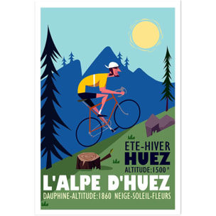 Poster de l'alpe d'huez Affiche seule