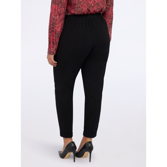 Fiorella Rubino - Pantaloni Joggers con piping laterale - Nero