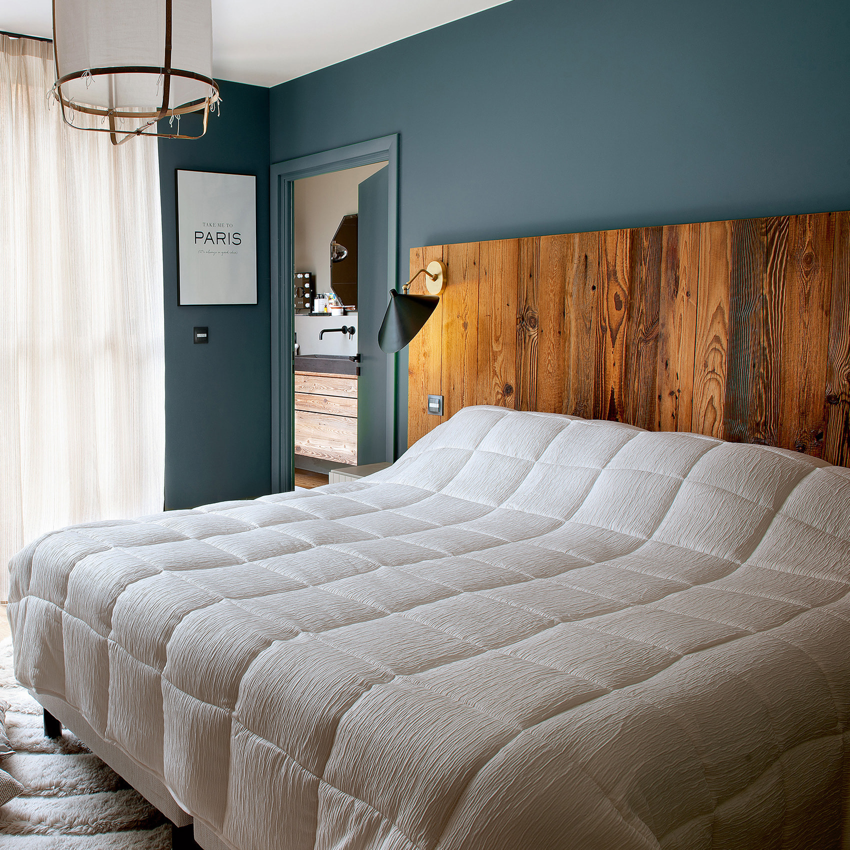 Edredon ou jeté de lit  - Effet Froissé - Ecru