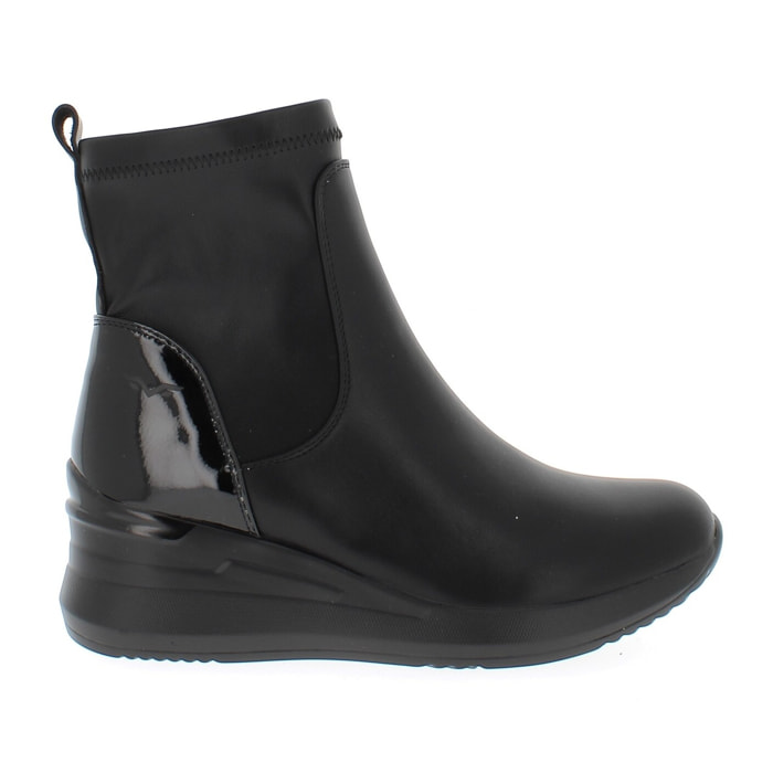 Armata di Mare Scarpe Donna Ankle Boots Zip Laterale con Soletta in Memory Foam AMD W52H05 Black