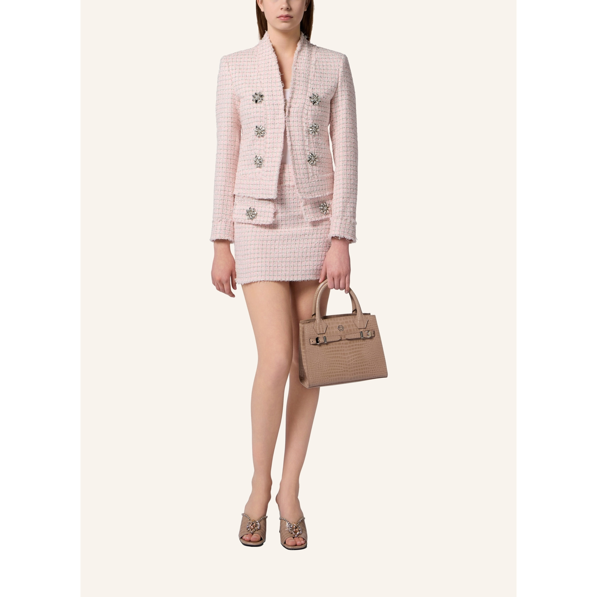 PHILIPP PLEIN Tweed Jacket Crystals