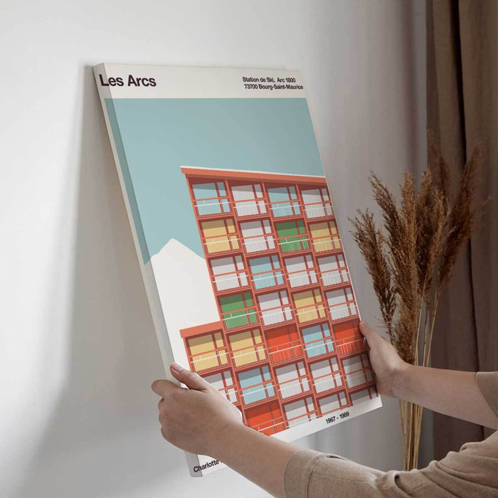 Tableau Arcs Charlotte Perriand Affiche déco architecture Toile imprimée