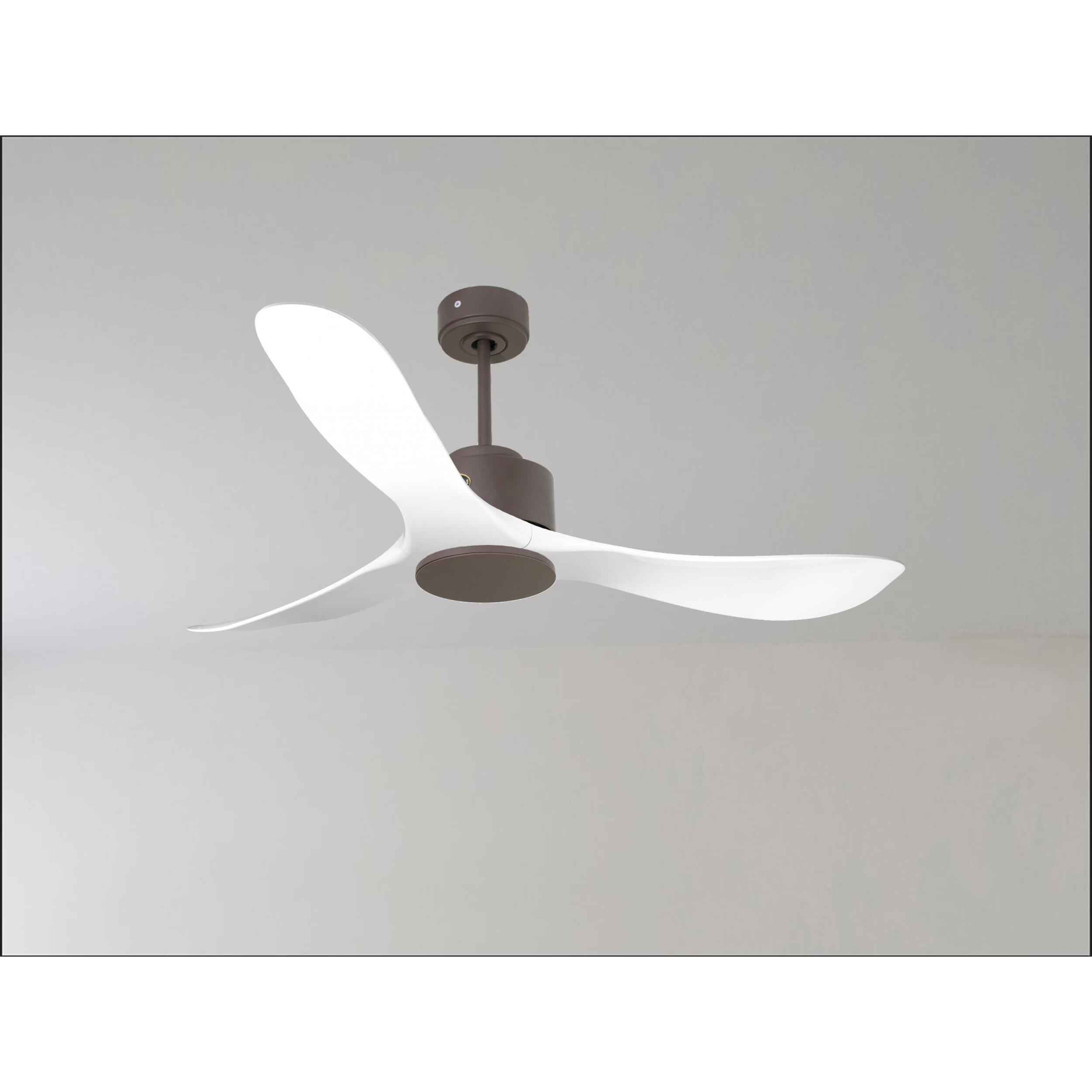 Ventilateur de plafond ø132 cm avec Wifi Réversible Hypersilence 40   W Chocolat