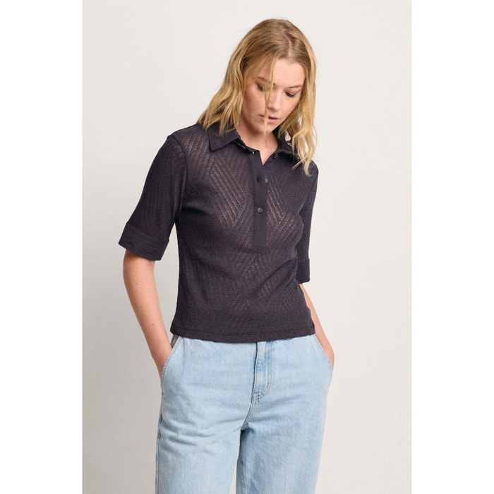 Kocca - Blusa con colletto a vela Donna, Tinta unita, Colletto di camicia