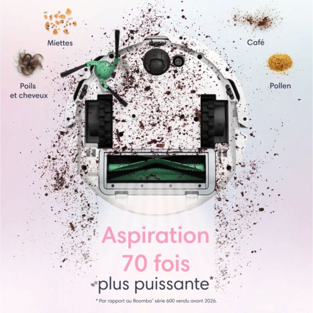 Robot Aspirateur Laveur IROBOT Roomba Mini Blanc F155240