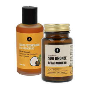 Pack Potenciador del bronceado natural: Betacaroteno + aceite de bronceado