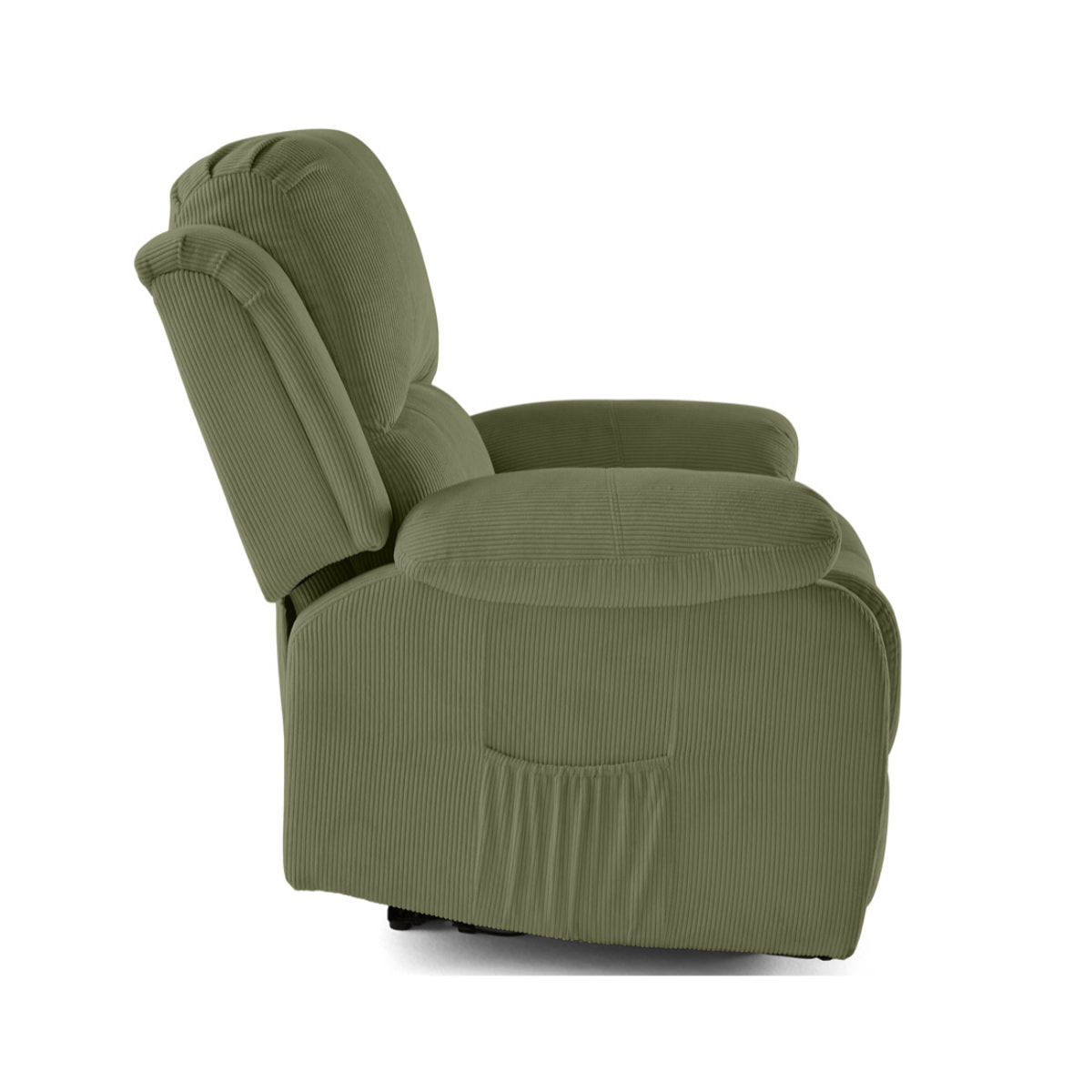Armand - fauteuil relax électrique en velours côtelé - Vert
