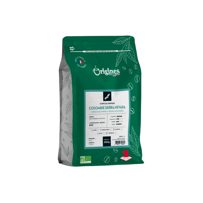 Café Bio - Colombie Sierra Nevada - Pur Arabica - Grain 250g