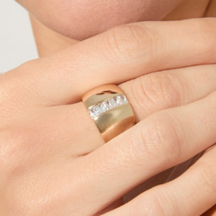 Anillo Hiddon acabado oro amarillo 18k
