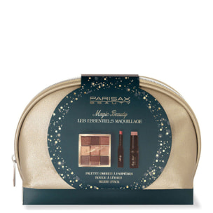 Magic Beauty - Coffret Palette Ombres à Paupière + Rouge à Lèvres + Blush Stick + Pochette