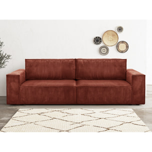 Canapé convertible 3 places en velours côtelé - HARPER