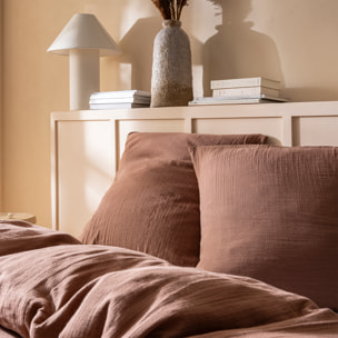 Parure de lit unie en coton, GAZE DE COTON