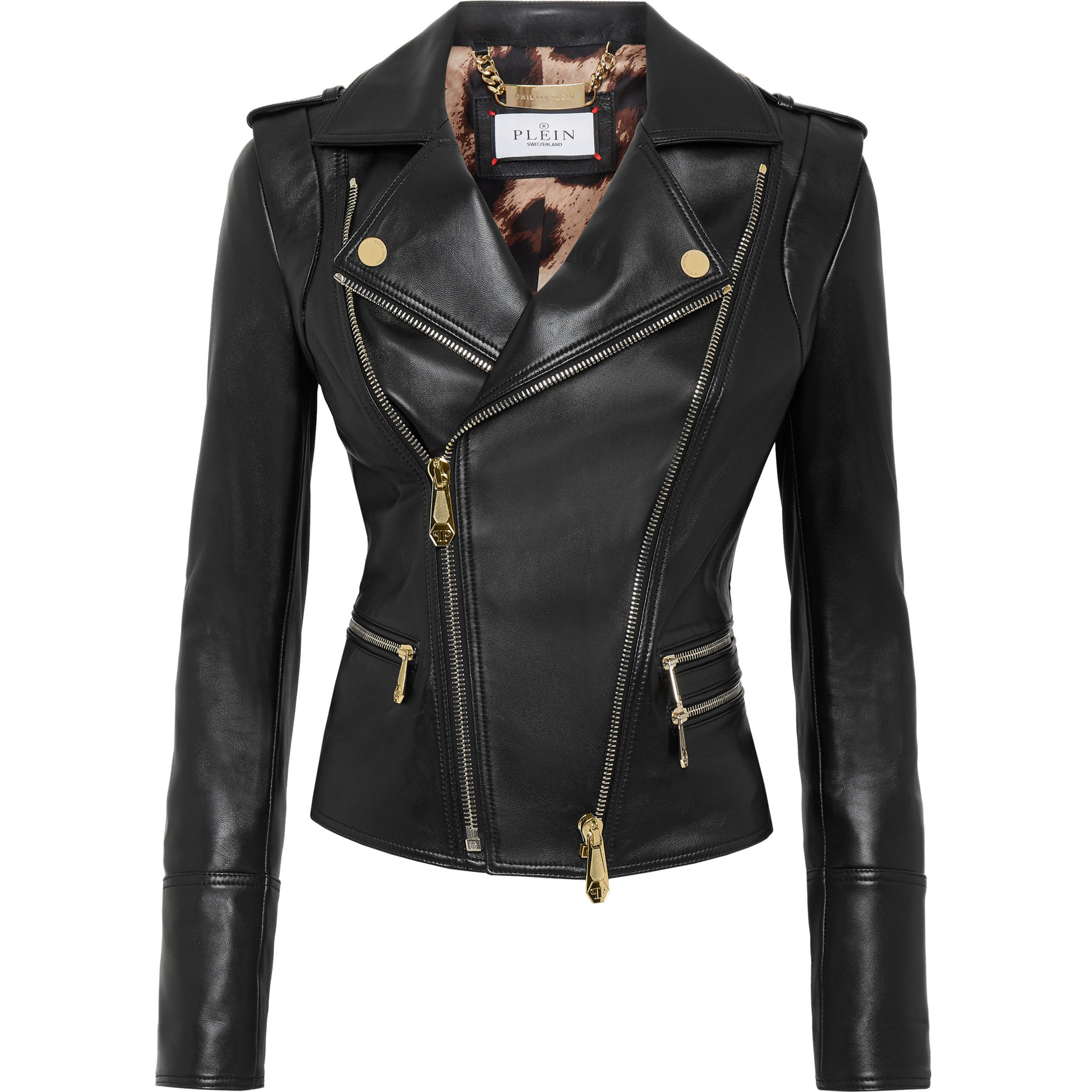 PHILIPP PLEIN Leather Biker