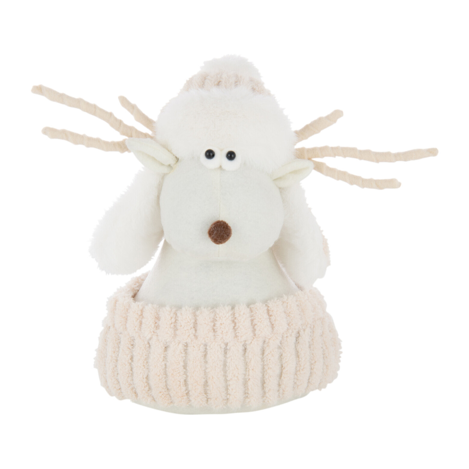 J-Line figurine Renne - polyrésine - blanc/ecru - large