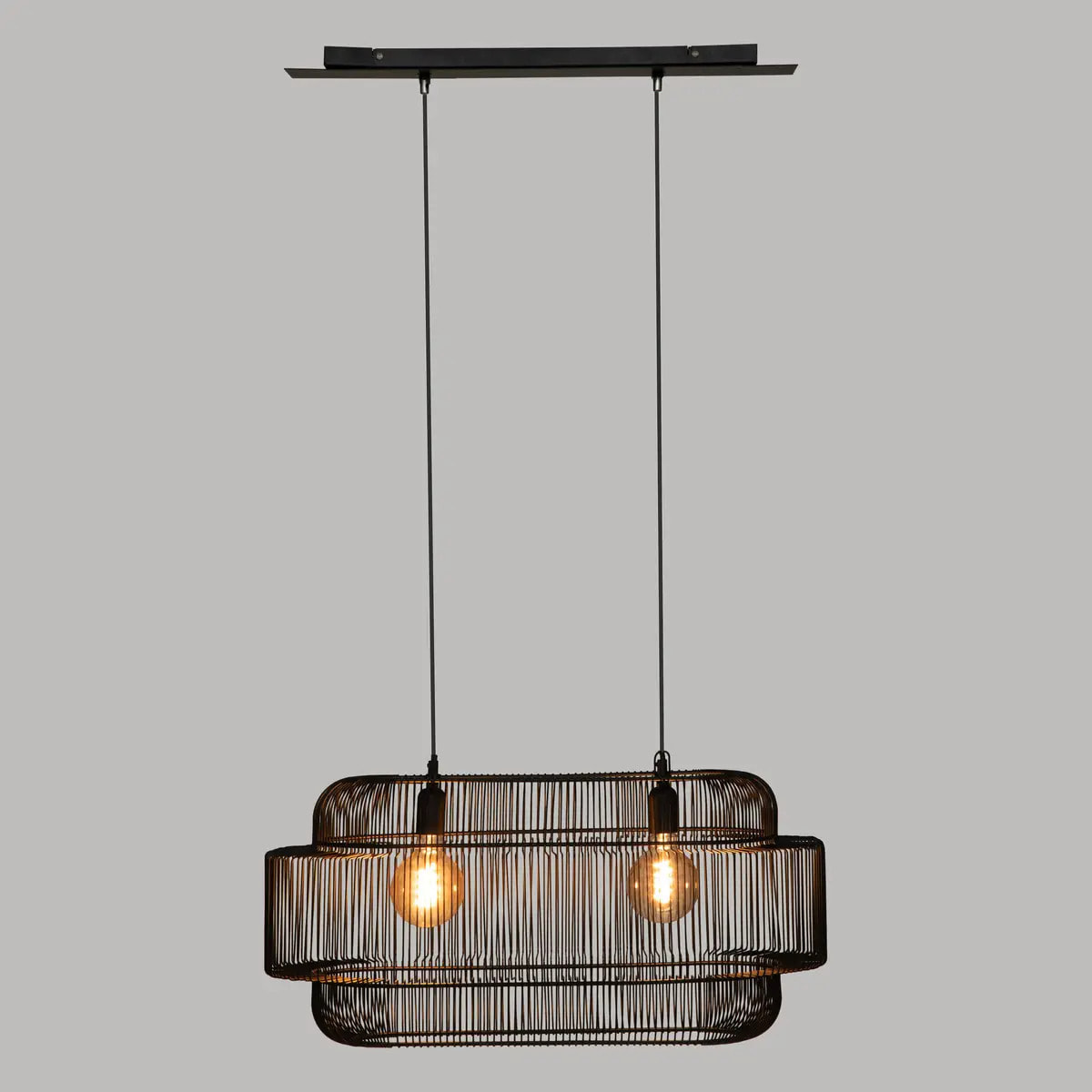 Suspension "Stora" métal noir D72,5cm