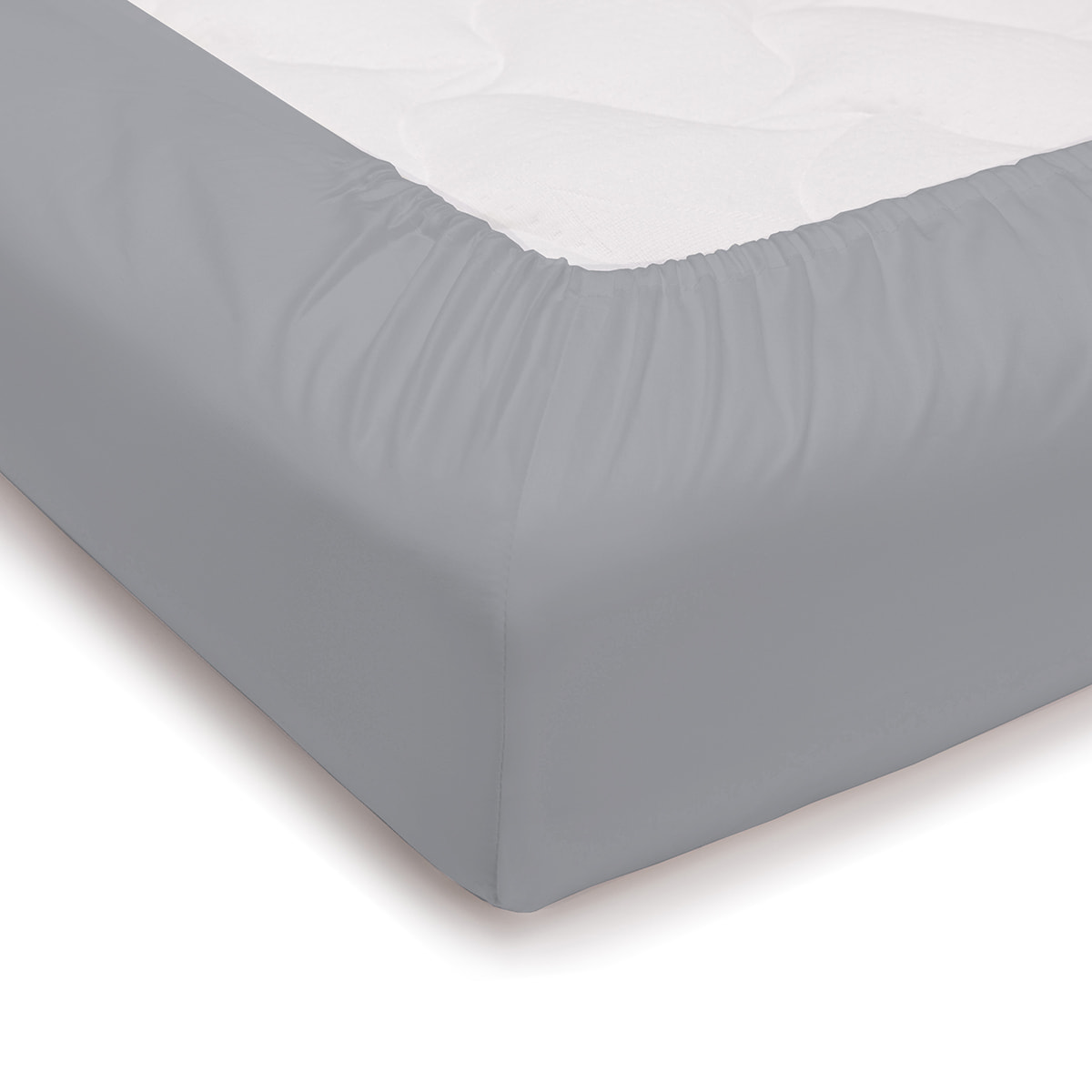 Lenzuolo sotto con angoli tinta unita grigio