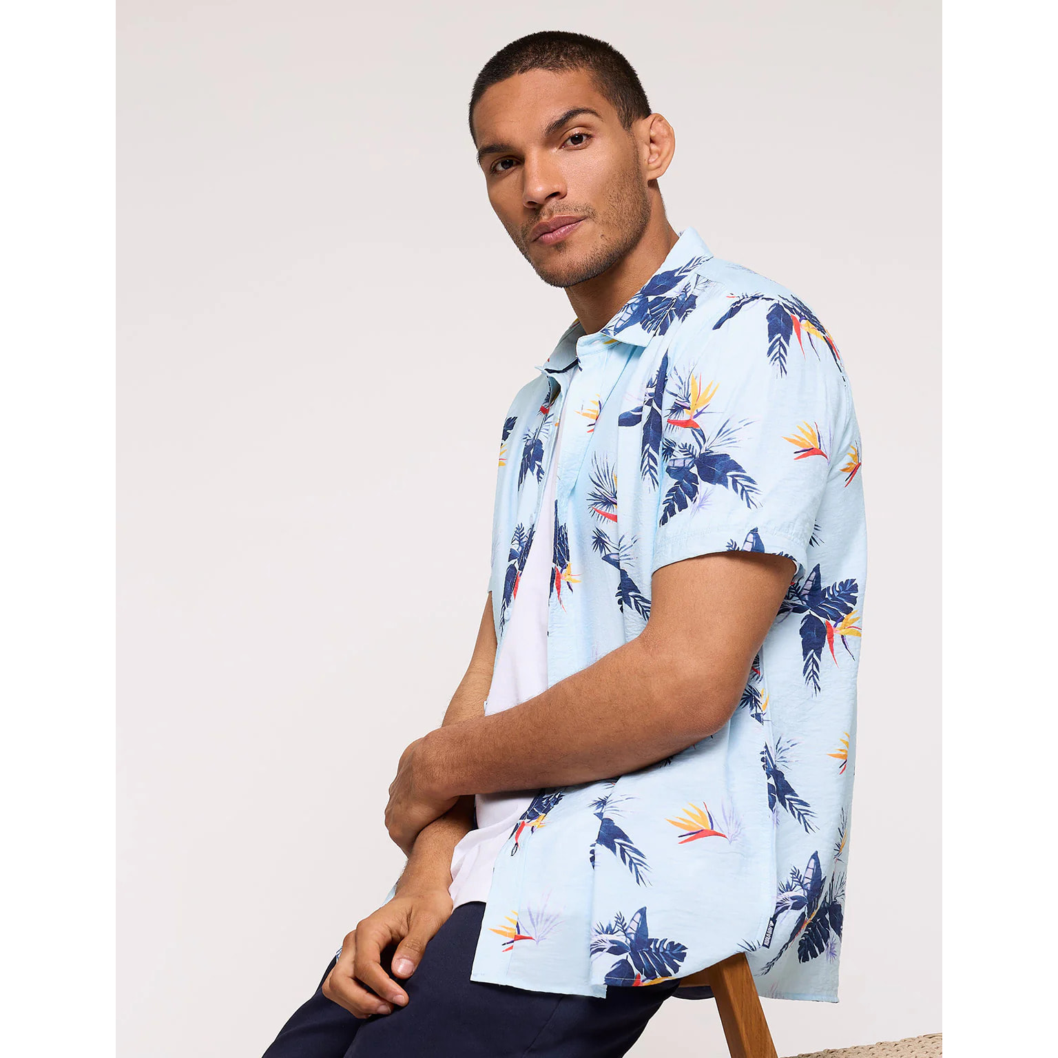 Camisa Manga Corta Azul - Chufe