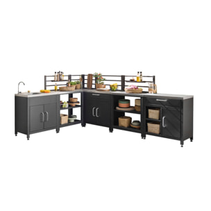 Cuisine extérieure 6 modules acier inoxydable GRIMAUD 6 MODULES