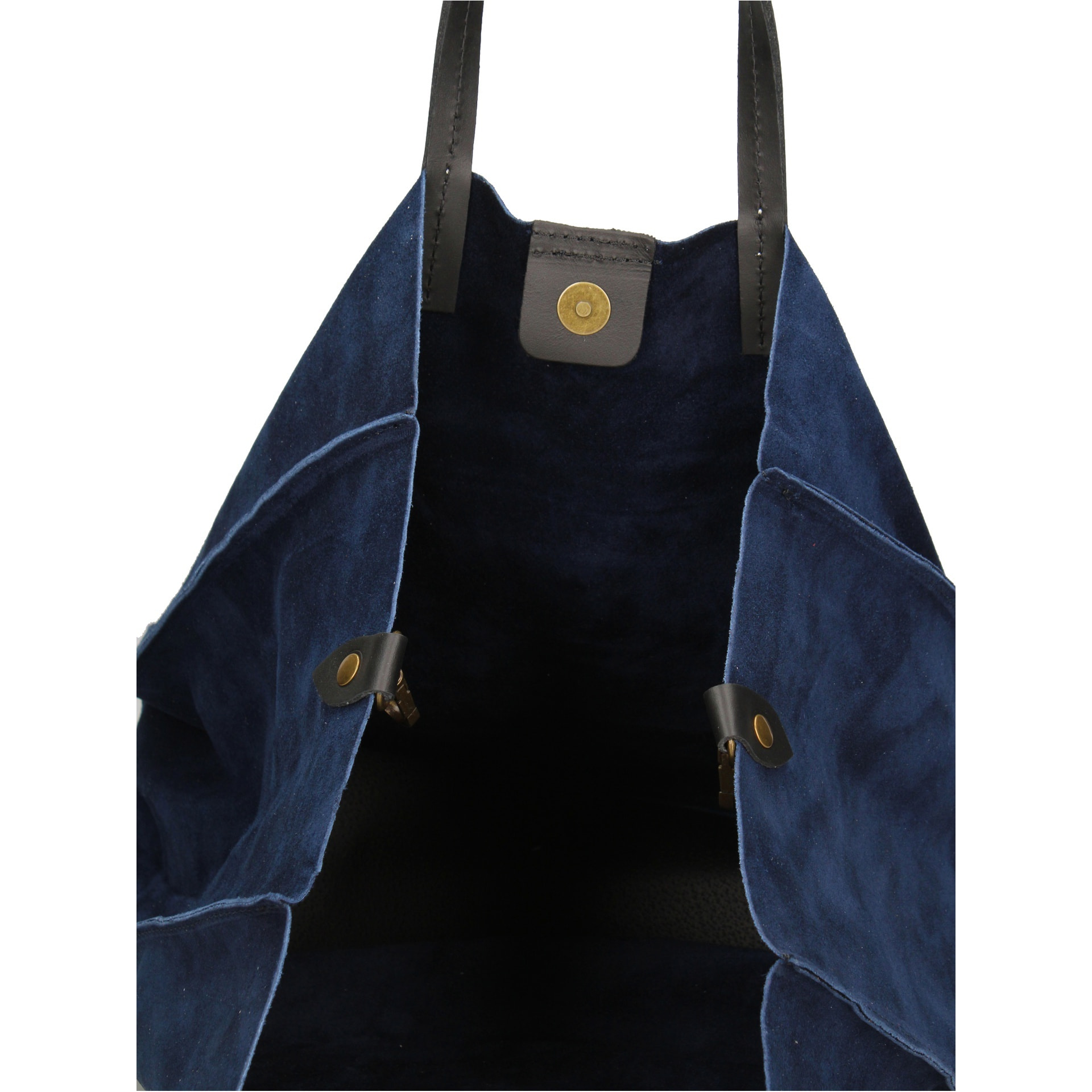 Borsa a mano da donna Made in Italy - Modello Novara Lux - Pelle Scamosciata - 34.5 x 32.0 x 17.0 cm