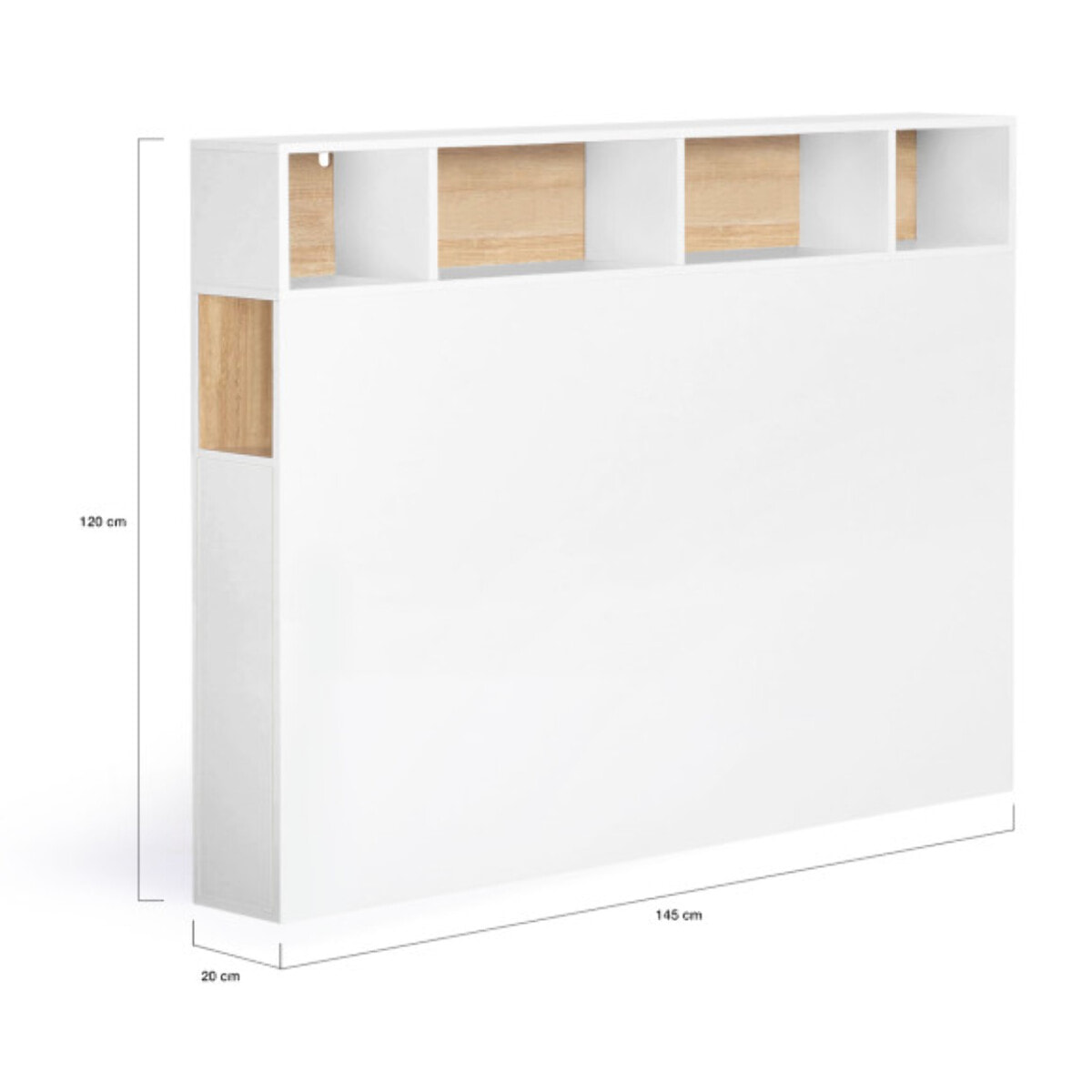 Tête de lit Léo blanche avec rangements 145cm