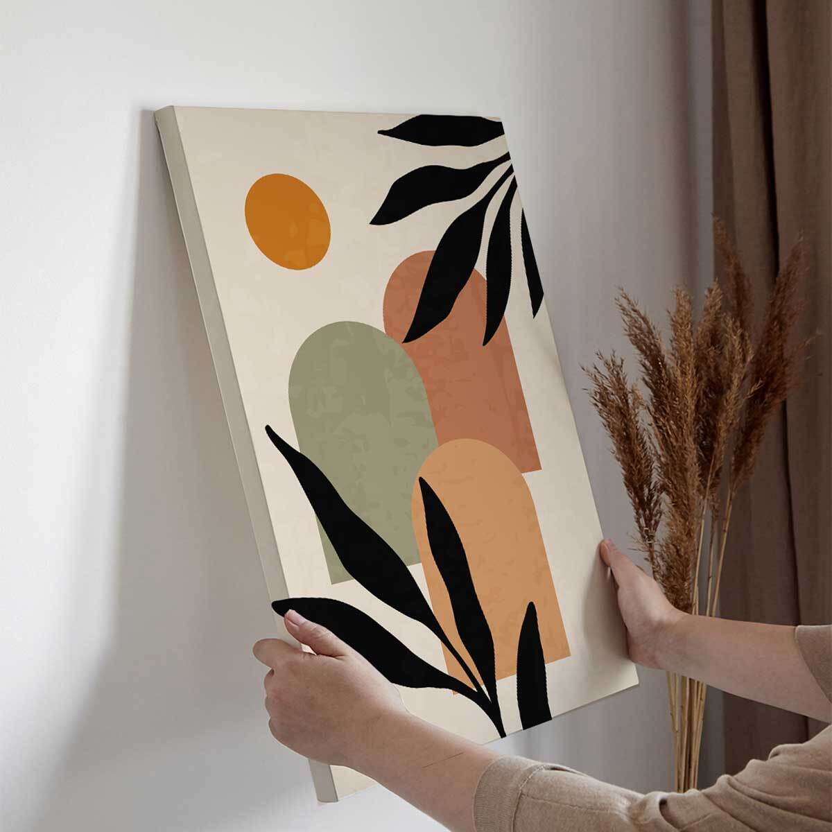 Tableau botanique abstrait moderne élégant Toile imprimée