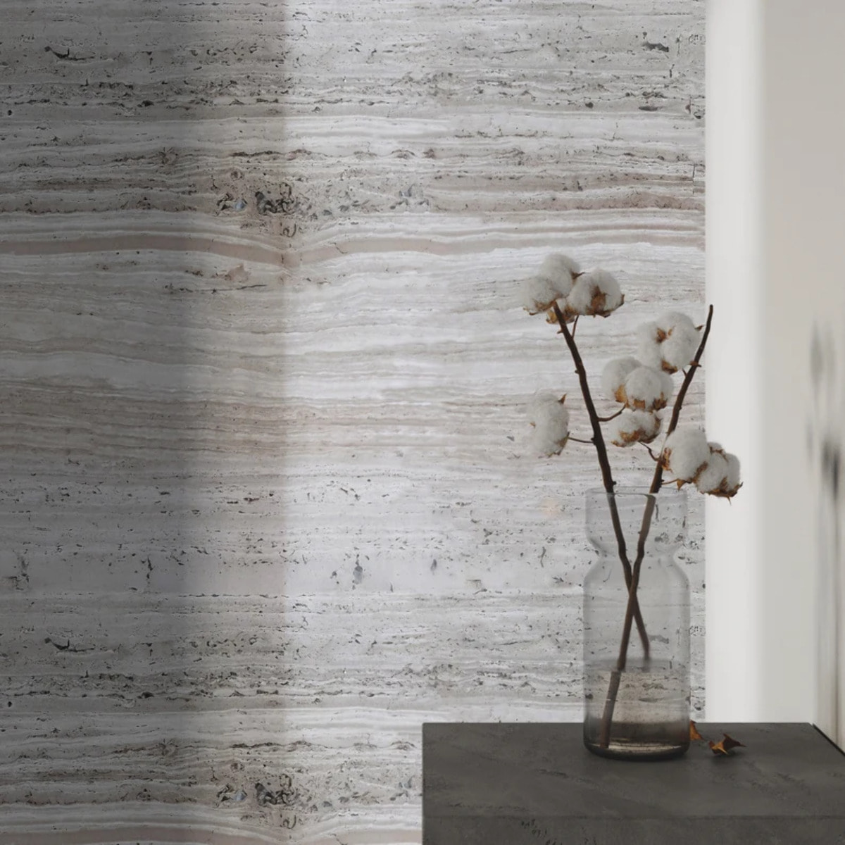 Carta da Parati Effetto Marmo Travertino