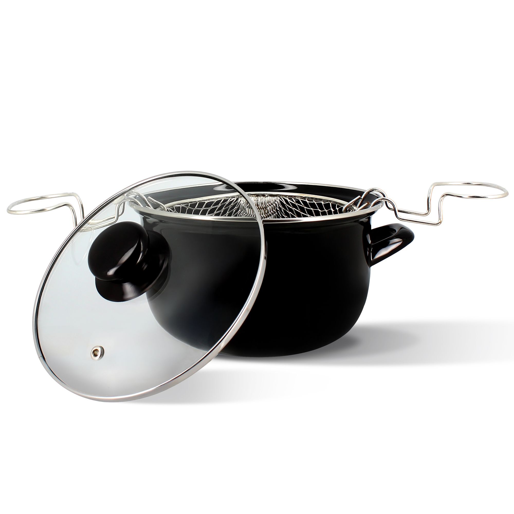 Friteuse en acier émaillé noir 20cm