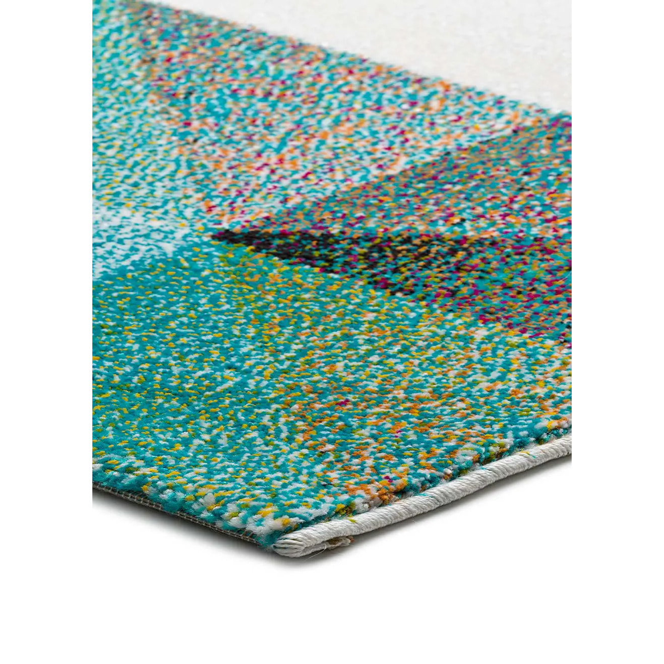 PANDORA Alfombra geométrica de pelo corto multicolor, 160x230 cm.